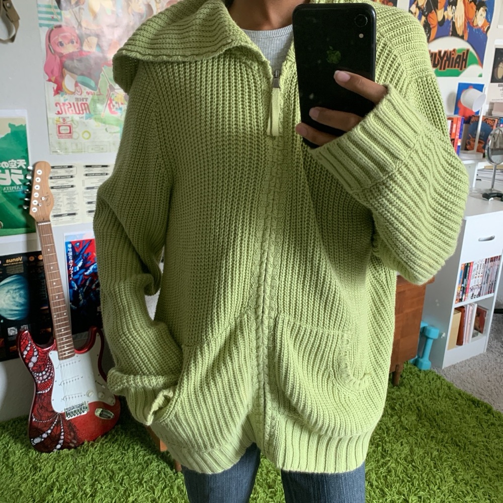 Liz Claiborne Light Green Knit Sweater